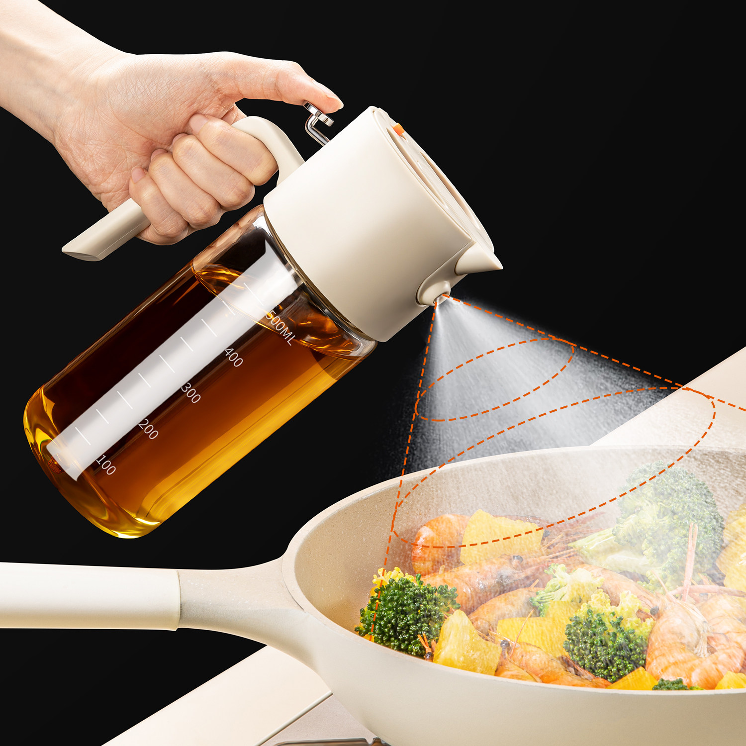 日本喷油壶家用食品级厨房家用不挂油油喷壶喷油瓶油瓶油罐壶高端