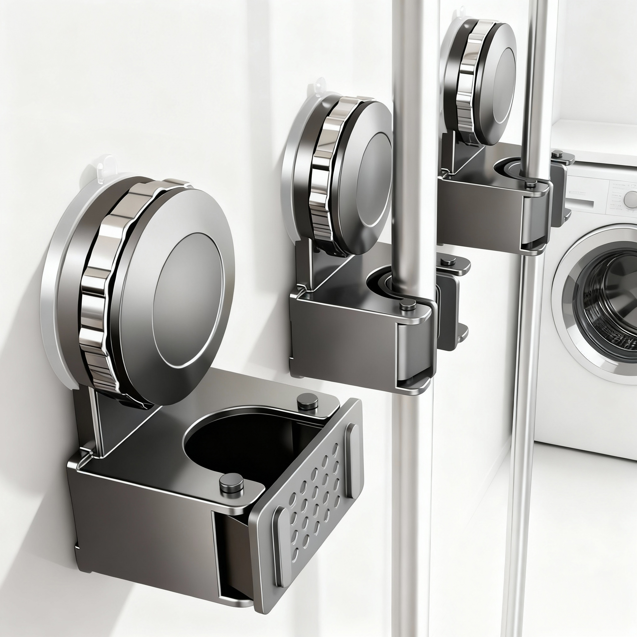 免打孔吸盘拖把夹壁挂夹挂钩