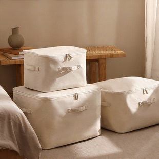 日本帆布被子收纳袋纯棉大容量棉被防尘袋防水防潮装衣服收纳袋子