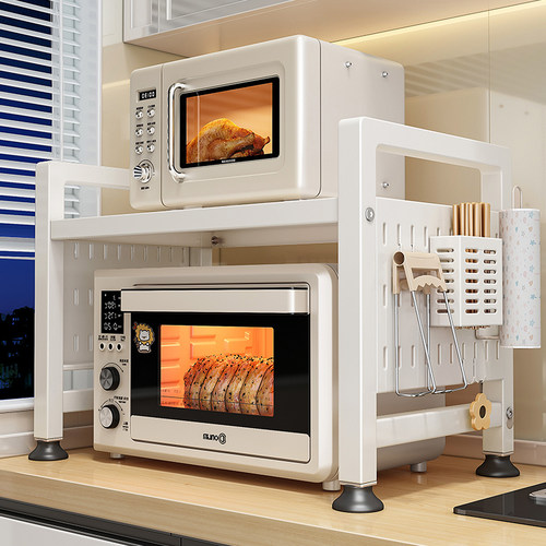 【可伸缩】厨房台面微波炉置物架