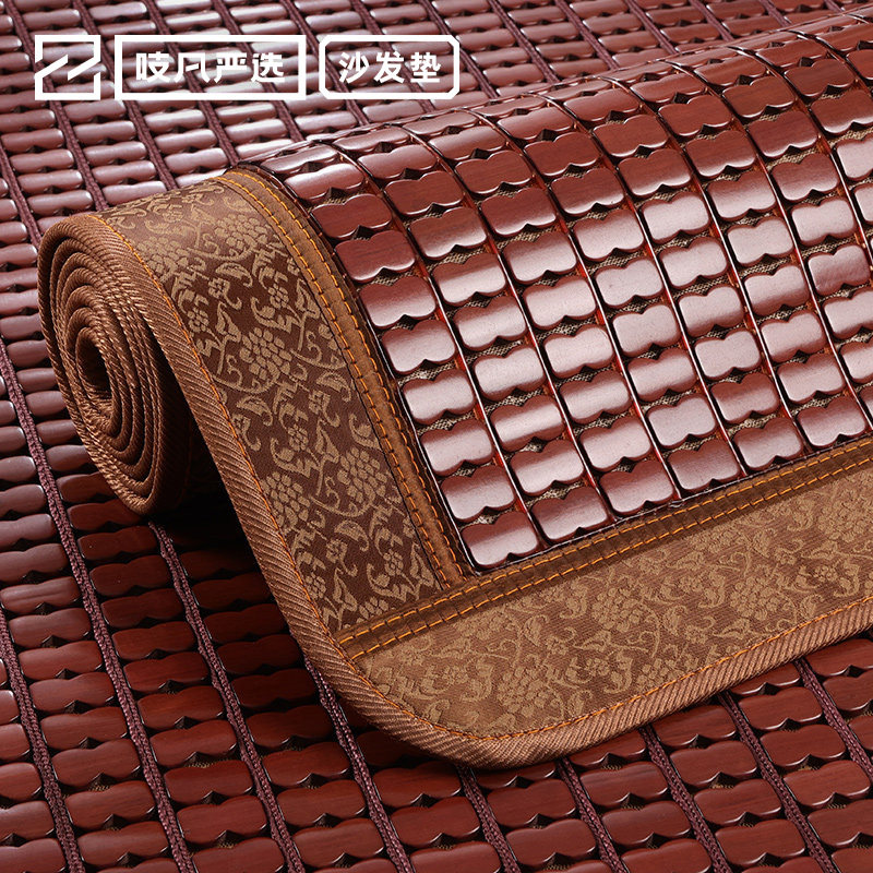 日本麻将凉席沙发垫夏季防滑竹席沙发套罩夏天新款凉垫坐垫子定制