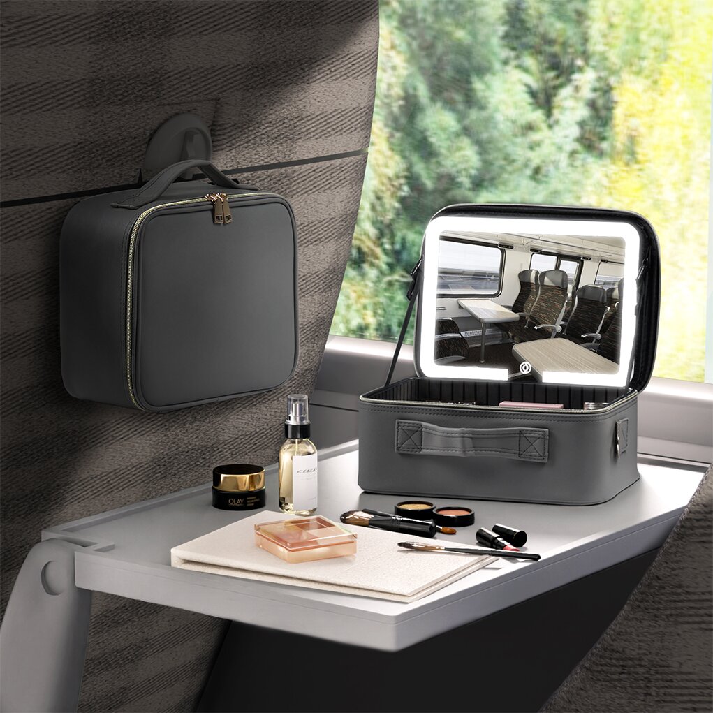 化妆包带镜子女2024新款高端