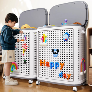 日本毛绒玩具收纳箱高颜值娃娃收纳桶超大容量装玩偶公仔整理神器