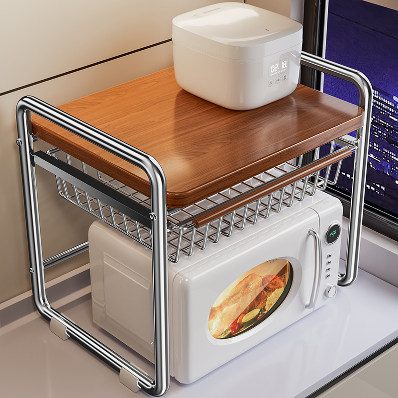 日本中古风微波炉置物架电饭煲