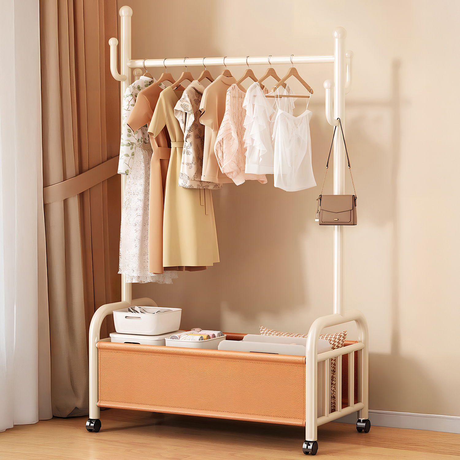 日本压不弯の落地挂衣架