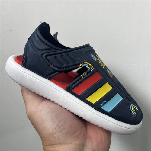 adidas Water Sandal 防滑耐磨透气儿童魔术贴包头运动凉鞋GY2459