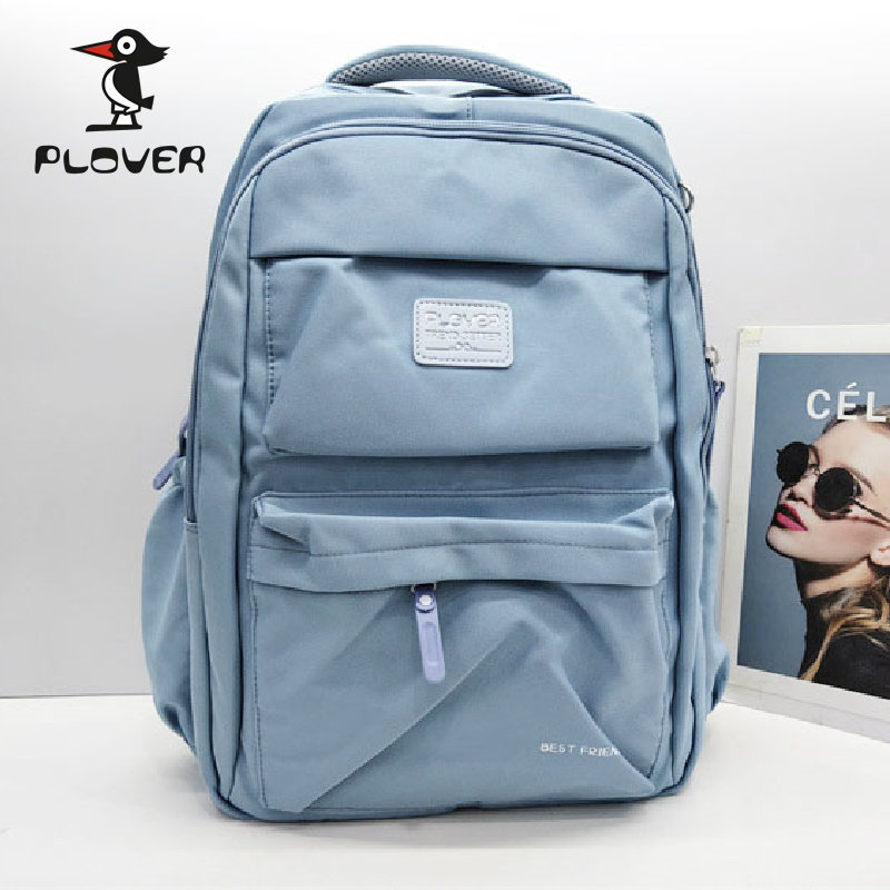 Plover/啄木鸟专柜正品2025新款休闲纯色大容量潮双肩包GW9100187