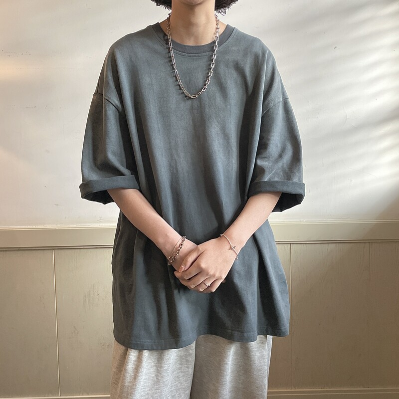 水洗渐变做旧短袖夏季T恤男女814-1-T2318-P4059（棉）,男装T恤,星座814-1