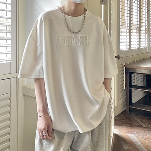 230克立体刺绣短袖T恤 814-1-T95-P45 控59（100棉）图片