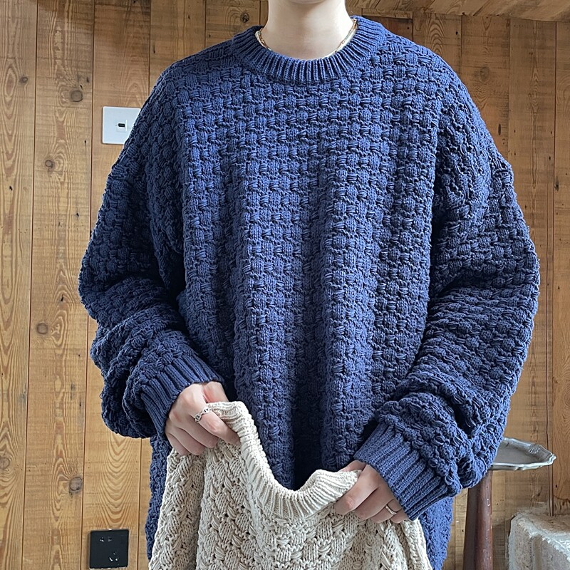 814-1-M309-P85控108秋冬重工粗麻花针织衫毛衣（聚酯纤维,男装针织衫/毛衣,星座814-1