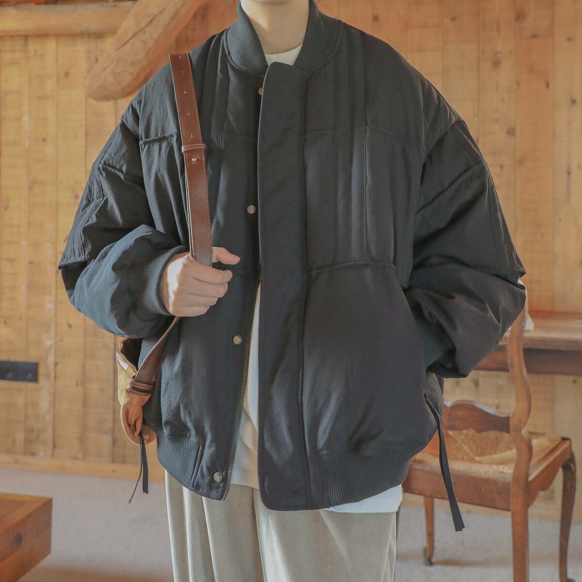 814-1-MF33-P158198设计感棒球服棉服棉衣（聚酯纤维）,男装棉衣,星座814-1