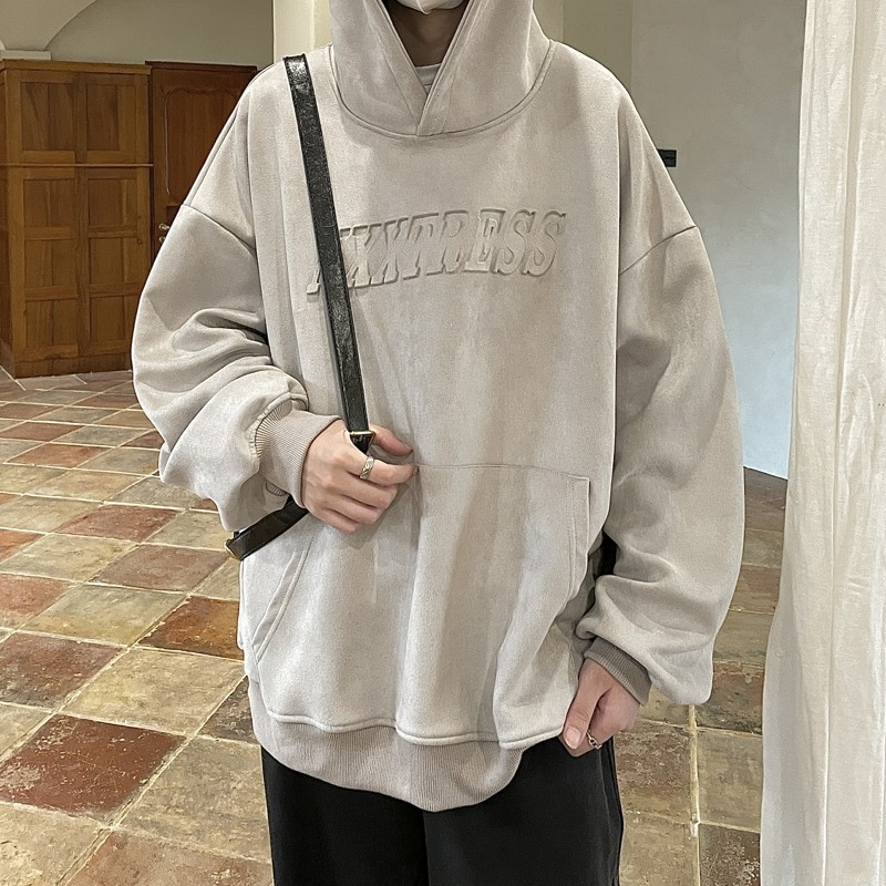 凹凸立体压印麂皮绒卫衣814-1-WY3400-P5578（100聚酯纤维）,男装卫衣,星座814-1