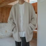 814-1-DP001-P85控118道袍毛衣外套北极绒（52腈纶20涤纶28锦纶，男装针织衫/毛衣，星座814-1
