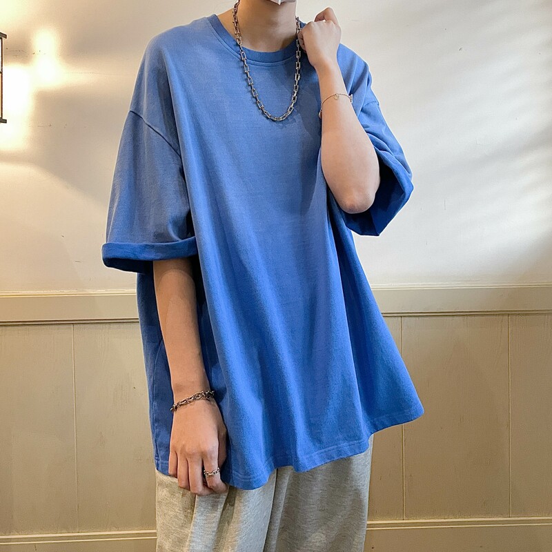 水洗渐变做旧短袖夏季T恤男女814-1-T2318-P40 59 （棉）图片