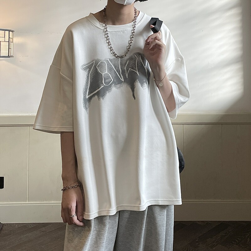 230克双纱夏季印花短袖T恤814-1-T89-P45控59（棉）,男装T恤,星座814-1