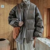 814-1-MF22-P158188水洗做旧PU皮棉服棉衣（100聚酯纤维），男装棉衣，星座814-1