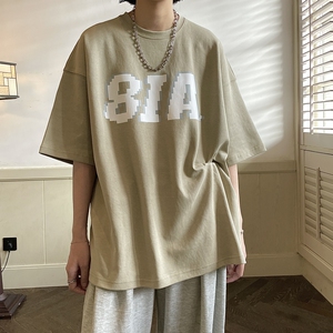 240克 马赛克印花短袖T恤男女 814-1-T237-P42 59（棉）图片