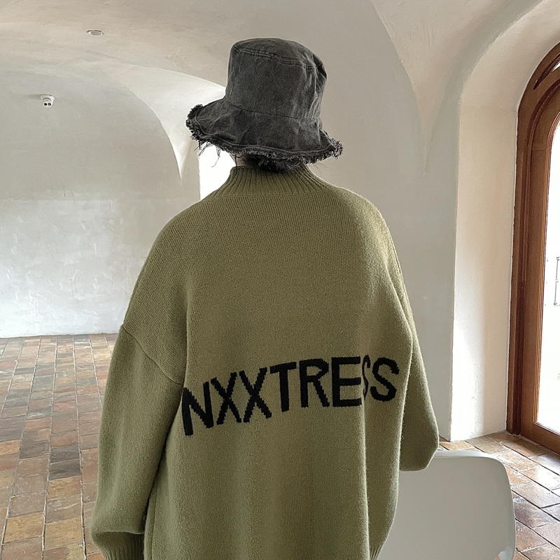 814-1-M399-P78控108字母提花开衫毛衣外套（聚酯纤维），男装针织衫/毛衣，星座814-1