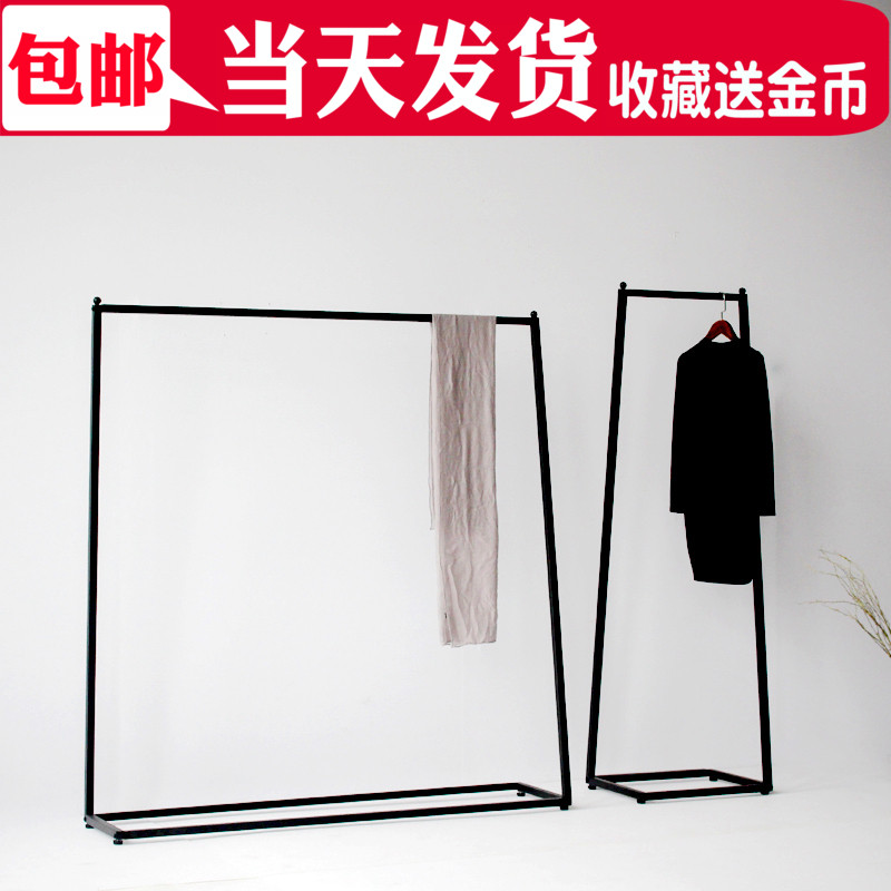 简约时尚服装店展示架落地式衣服店衣架货架上墙女装衣帽陈列架