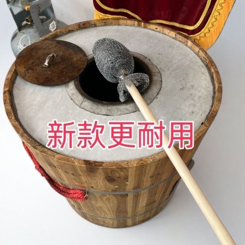 烧饼炉不锈钢刷子清洁炉壁加长桶炉贴长柄饼炉