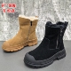撤柜冬季 SON百田森正品 加厚绒保暖雪地靴女厚底真皮防滑女短靴