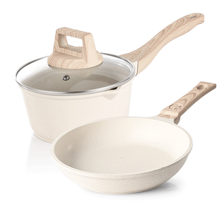 宝宝辅食锅婴儿多功能煎煮一体小奶锅不粘锅白麦饭石煮粥泡面锅