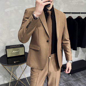 507A-T639-P225 2025春季时尚男士单扣西服西裤两件套装图片