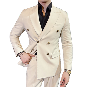 主推款 306B-2-T7722-P245 2024英伦绅士西服两件套装双排扣西装图片