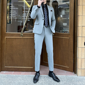306B-2-LJT3530-P230 2025秋季条纹西服西裤两件套装正装西服图片