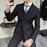 507A-T687-P230秋冬男士双排扣英伦绅士西服两件套装礼服，男装西服，星座507A（原星座306B-2）
