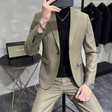 306B-2-T639-P2252025秋季时尚单扣西服两件套装结婚礼服，男装西服，星座507A（原星座306B-2）