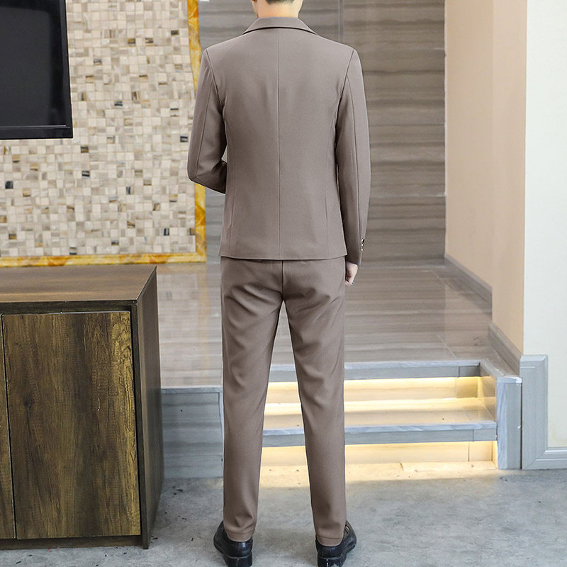 306B-2-T111-P1252025秋装时尚休闲青年拼接西服西裤两件套装,男装西服,星座507A（原星座306B-2）