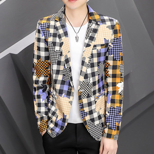 306B-2-X216-P80 2025秋冬男士小西装时尚长袖西服外套图片
