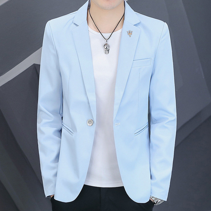 306B-2-X315-P652025秋季时尚纯色净版小西装长袖西服外套,男装西服套装,星座507A（原星座306B-2）