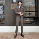 306B-2-SJT3510-P2802024秋季时尚纯色正装商务休闲小西装三件套，男装西服套装，星座507A（原星座306B-2）