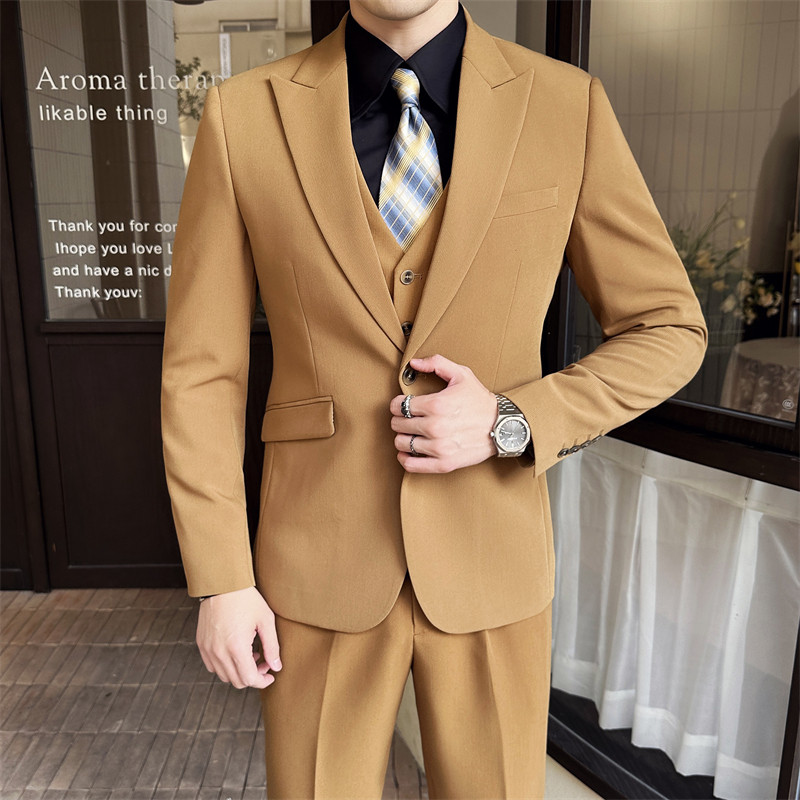 306B-2-SJT7768-P295秋装时尚三件套西服礼服结婚,男装西服,星座507A（原星座306B-2）
