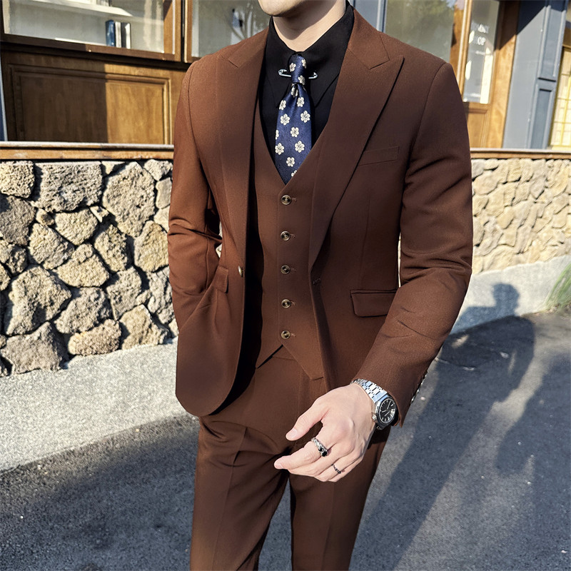 306B-2-SJT7768-P2952025秋冬男士单扣西服三件套装,男装西服,星座507A（原星座306B-2）