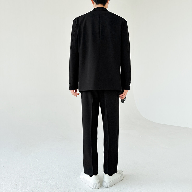 507A-T3250-P2302025秋冬男轻熟风纯色微阔西服西裤两件套装礼服,男装西服,星座507A（原星座306B-2）
