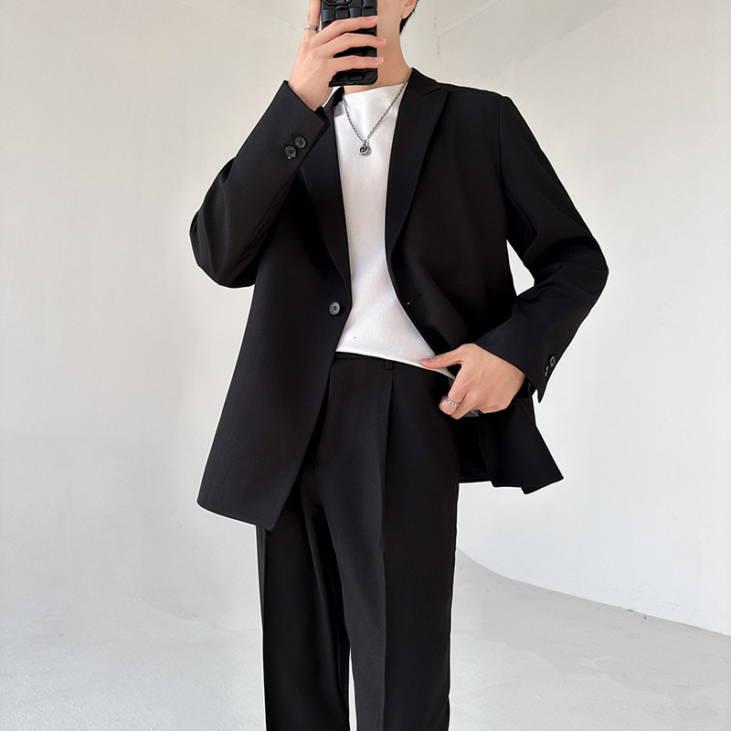 507A-T3230-P2002025春夏时尚轻熟风痞帅青年微阔西服两件套装,男装西服,星座507A（原星座306B-2）