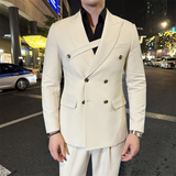 306B-2-T7722-P2452025秋冬双排扣英伦正装西服两件套装结婚礼服，男装西服，星座507A（原星座306B-2）
