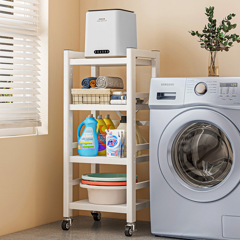 卫生间洗衣机侧落地多层夹缝置物架放洗衣液脸盆迷你洗衣机储物架