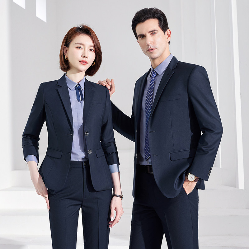 春秋西装套装男女同款职业正装职场酒店公务员物业工作服西服工装