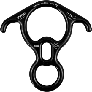 走天涯户外登山速降牛耳8字环下降器高空作业牛角八字环缓降器