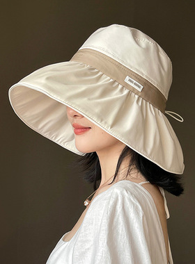Charn Kiond 日本设计师联名款防晒帽女遮阳帽防紫外线遮脸太阳帽