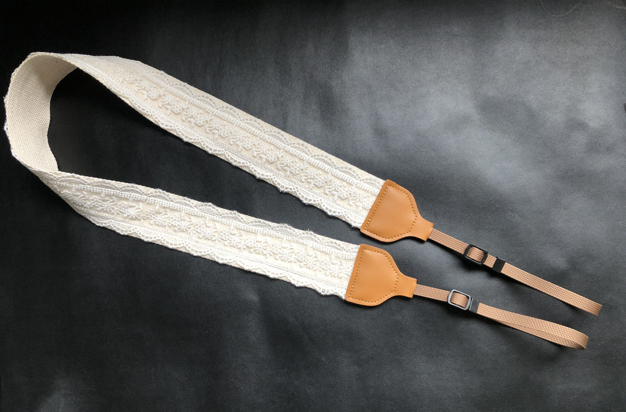 纯手工原创超美白蕾丝5CM宽加宽加长相机背带相机带Camera 