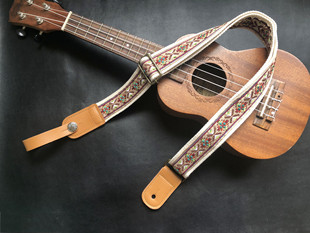 超棒质感百搭绣花尤克里里背带通用尤克里里肩带ukulele strap