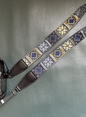 纯手工复古腰果花主题柔软舒适通用相机背带CAMERA STRAP