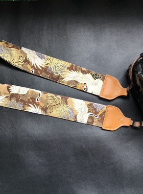纯手工和风相机背带5CM加宽加长单反相机带斜跨带camera strap