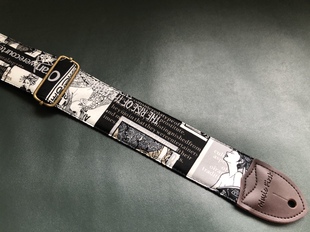 纯手工带海绵垫层画报主题通用吉他背带贝斯背带Guitar strap