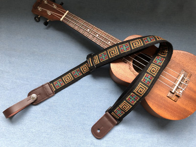 原创超有质感刺绣古典尤克里里背带UKULELE STRAP